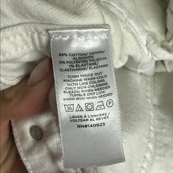 LOFT White Denim Jean Jacket Women’s Size M - Picture 4 of 5